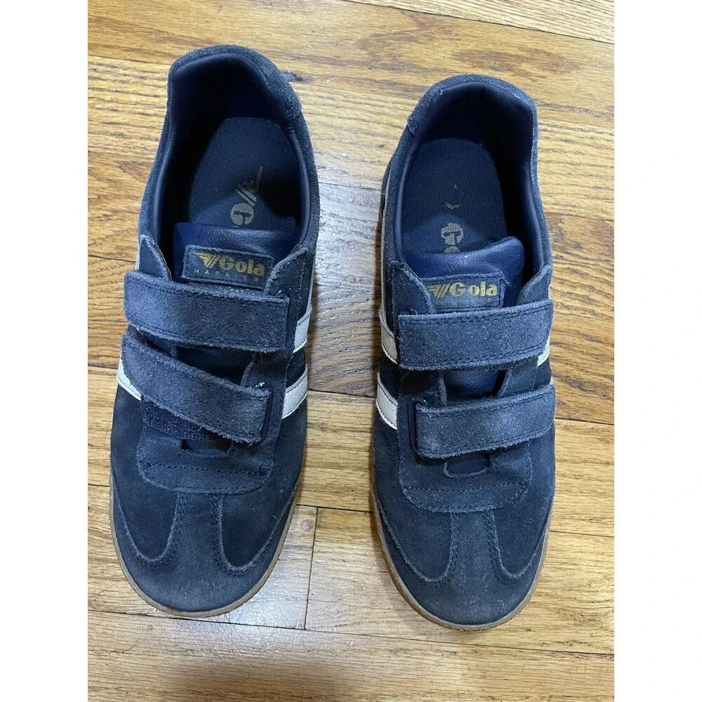 Gola Classics Harrier Vel 2 Strap Suede Unisex Sneakers Blue White US 4